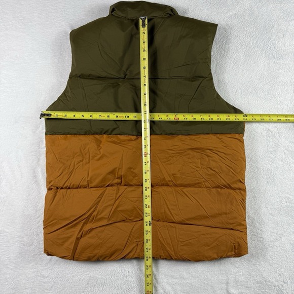 prAna Duck Down Timber Trail Vest Mens Large Peat Colorblock Full Zip Puffer - Picture 8 of 10
